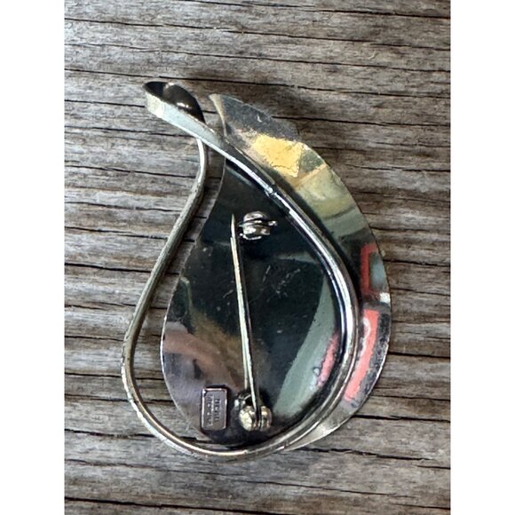 Beau Sterling Silver Abstract Brooch Pin - Picture 3 of 4